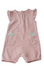 ÚJ TU PÚDER SZÍNŰ, VIDÁM MINTÁS KISLÁNY PLAYSUIT 62