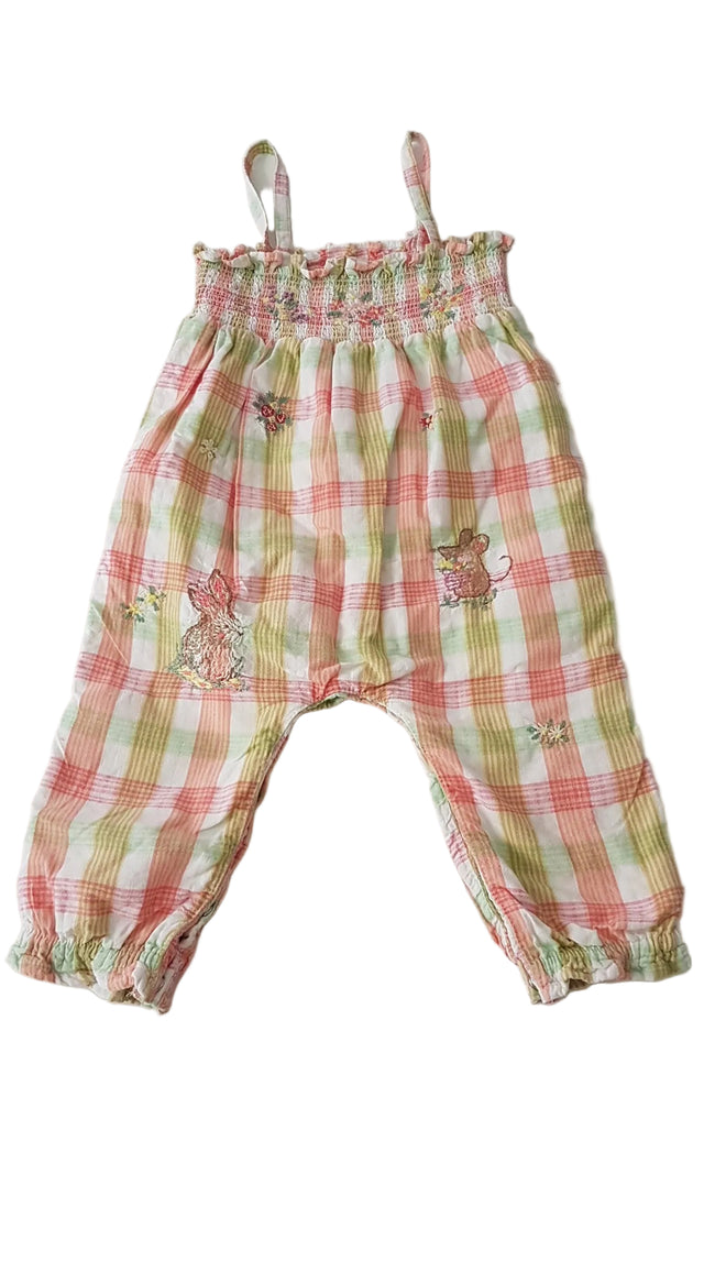 NEXT  HÍMZETT- KOCKÁS KISLÁNY JUMPSUIT 80 Hover Image