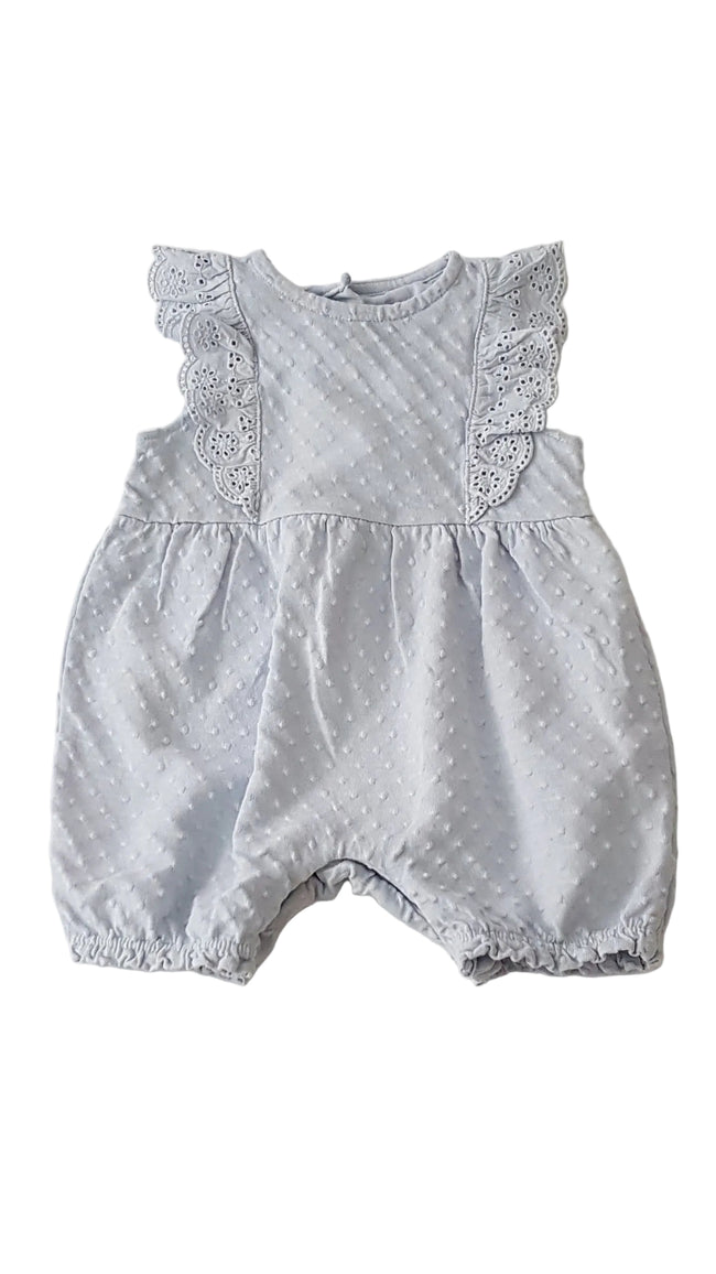 F&F VILÁGOSKÉK ,MADEIRÁS KISLÁNY PLAYSUIT 62 Hover Image