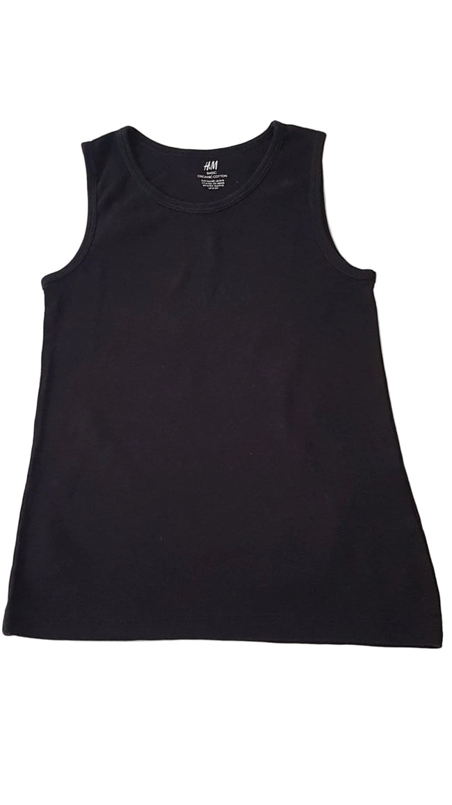 H&M FEKETE SZÍNŰ, ORGANIKUS PAMUT, UNISEX  TRIKÓ 134-140 Hover Image
