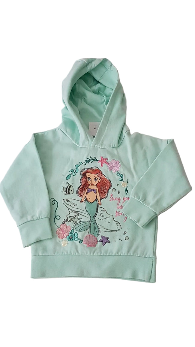 DISNEY ARIEL CSODASZÉP KISLÁNY KAPUCNIS PULÓVER 98 Hover Image