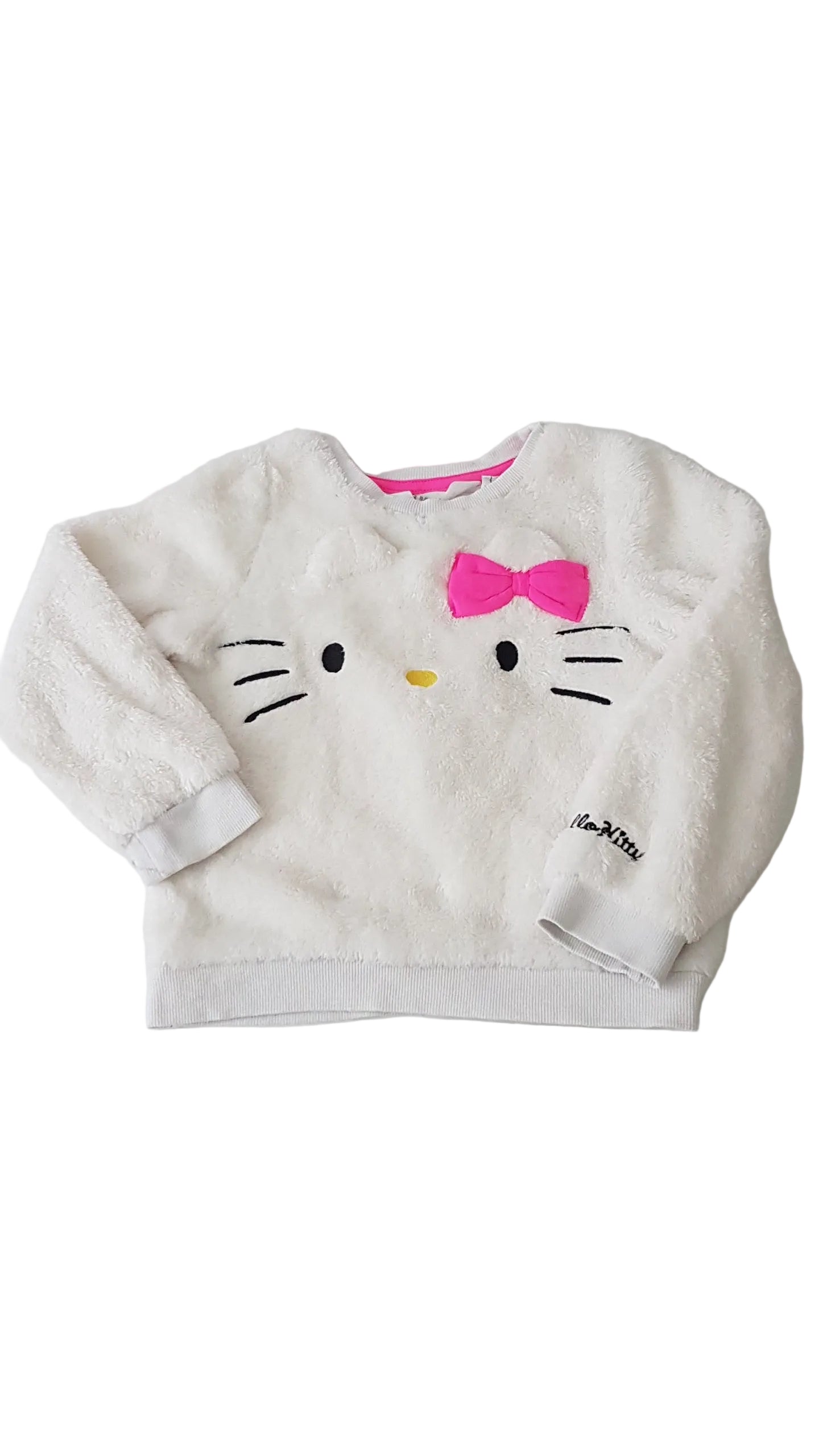 H&M HELLO KITTY  KISLÁNY SZŐRME  PULÓVER 110-116