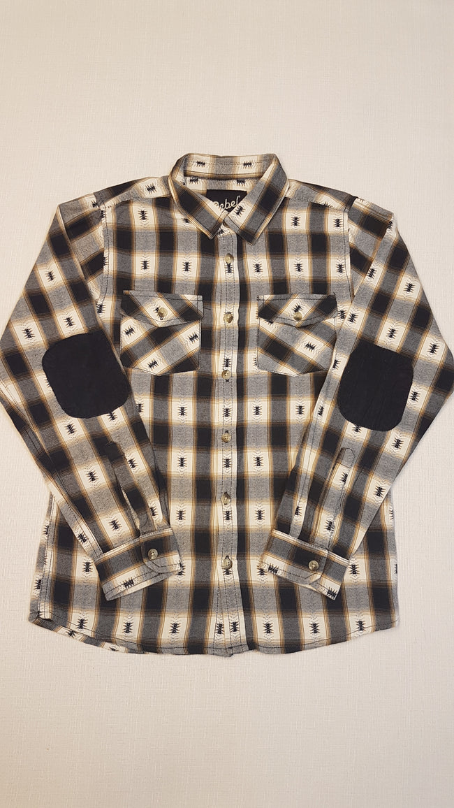 REBEL VAGÁNY, TRENDI , KOCKÁS HOSSZÚ UJJÚ ING Hover Image