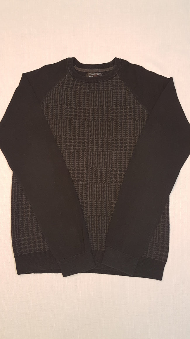 NEXT VÉKONY FEKETE DIVATOS FIÚ PULÓVER Hover Image