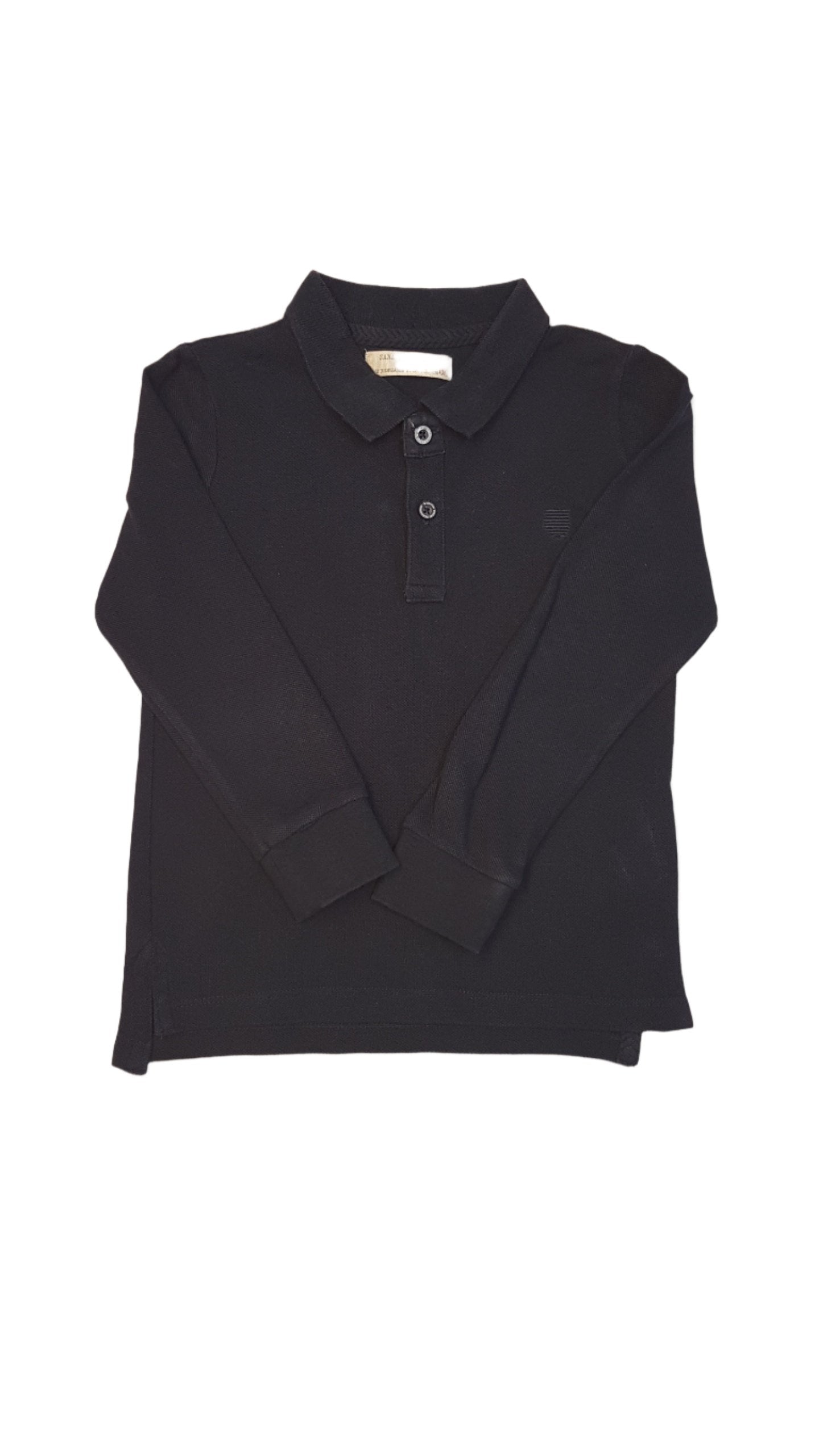 ZARA BOYS TRENDI SÖTÉTKÉK SZÍNŰ , HOSSZÚ UJJÚ GALLÉROS PÓLÓ