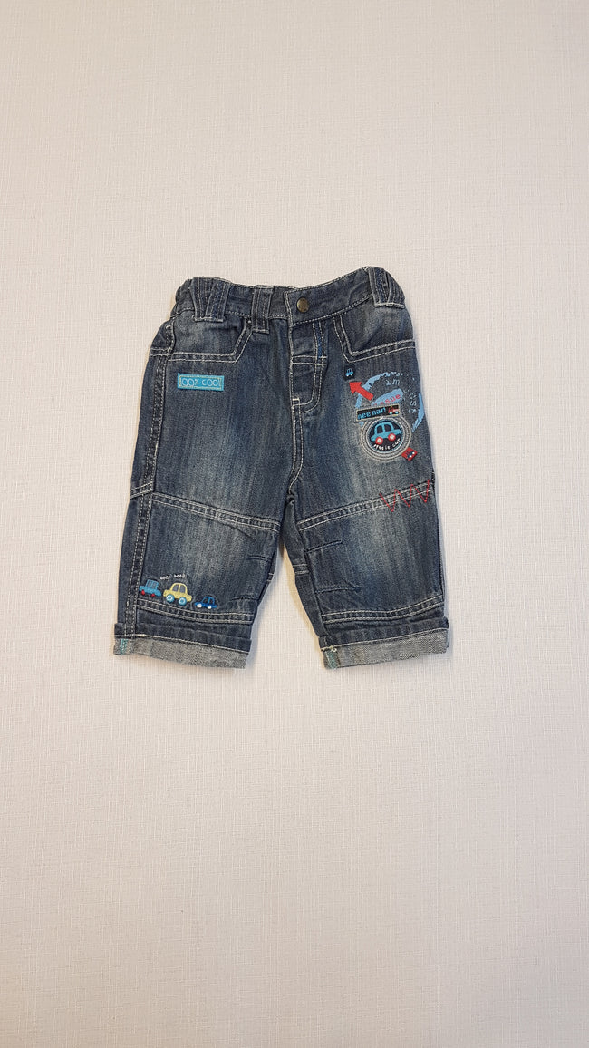 TU VAGÁNY HÍMZETT FELIRATOS, CÉRNAMINTÁVAL DÍSZÍTETT BABY FARMER NADRÁG , GUMIS DERÉKRÉSSZEL Hover Image