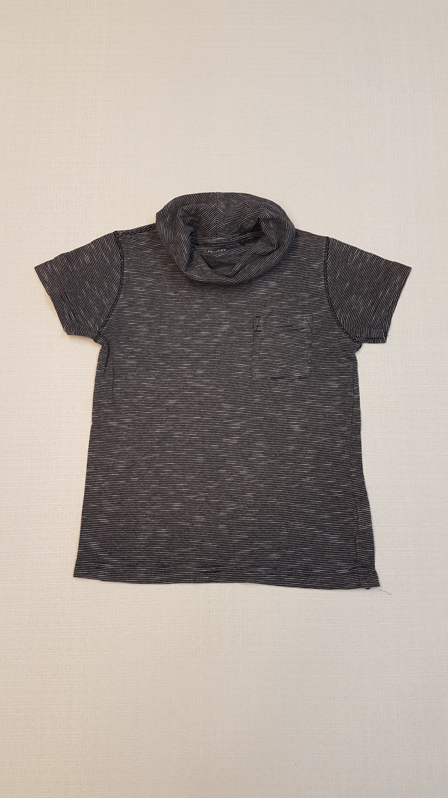 NEXT VAGÁNY, SZÜRKE CSÍKOS, MAGASNYAKÚ,RÖVIDUJJÚ PÓLÓ Hover Image