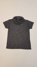 NEXT VAGÁNY, SZÜRKE CSÍKOS, MAGASNYAKÚ,RÖVIDUJJÚ PÓLÓ