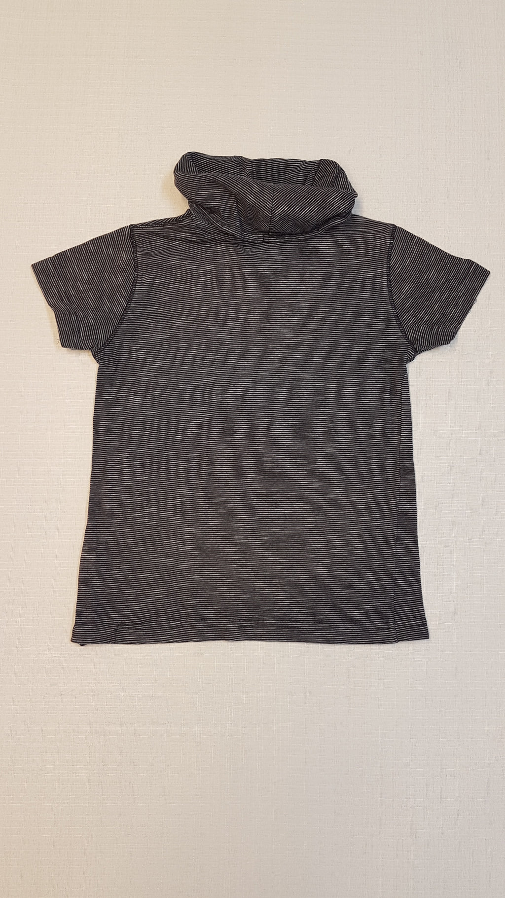 NEXT VAGÁNY, SZÜRKE CSÍKOS, MAGASNYAKÚ,RÖVIDUJJÚ PÓLÓ