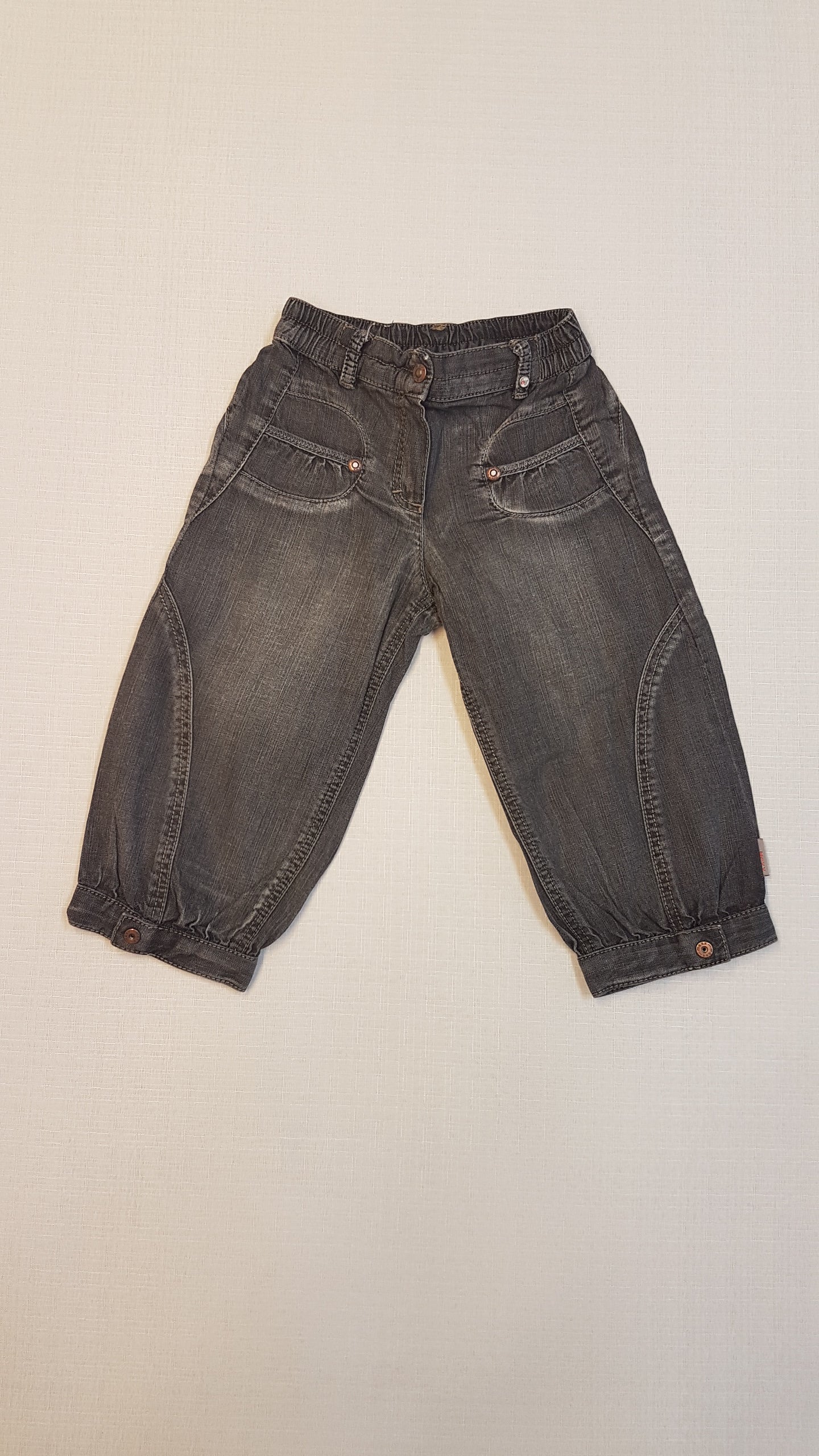 MEXX VAGÁNY SZÜRKE,KOPTATOTT FARMERNADRÁG , GUMIS DERÉKRÉSSZEL