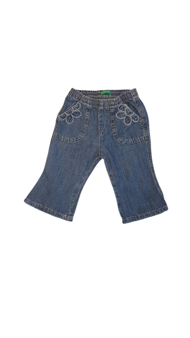 BENETTON VAGÁNY , HÍMZETT, VIRÁGMINTÁS BABY FARMER NADRÁG, GUMIS DERÉKRÉSSZEL Hover Image