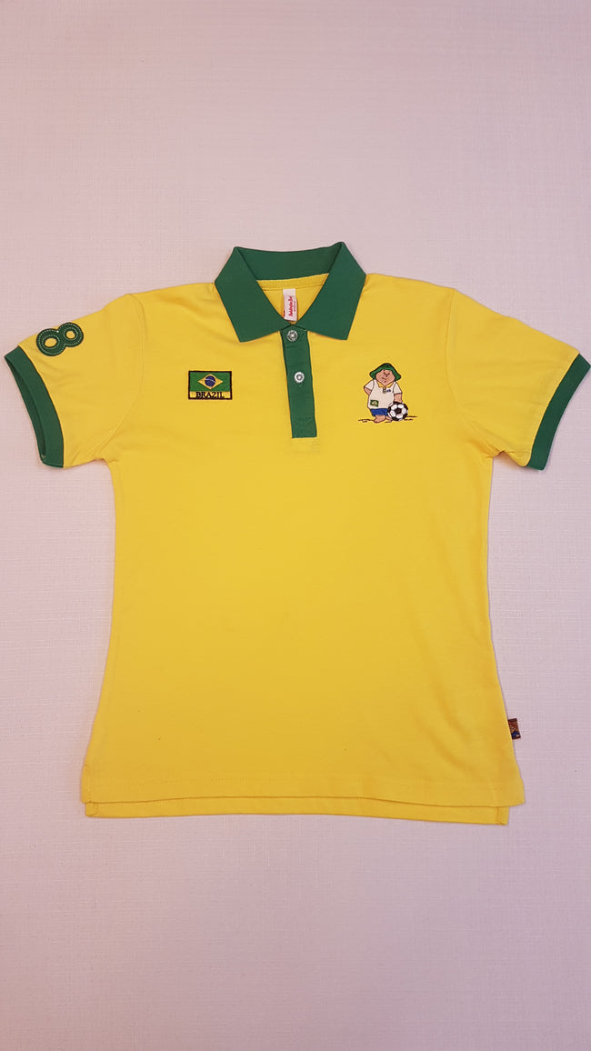 ÚJ BRAZIL HÍMZETT FOCIS PÓLÓ Hover Image
