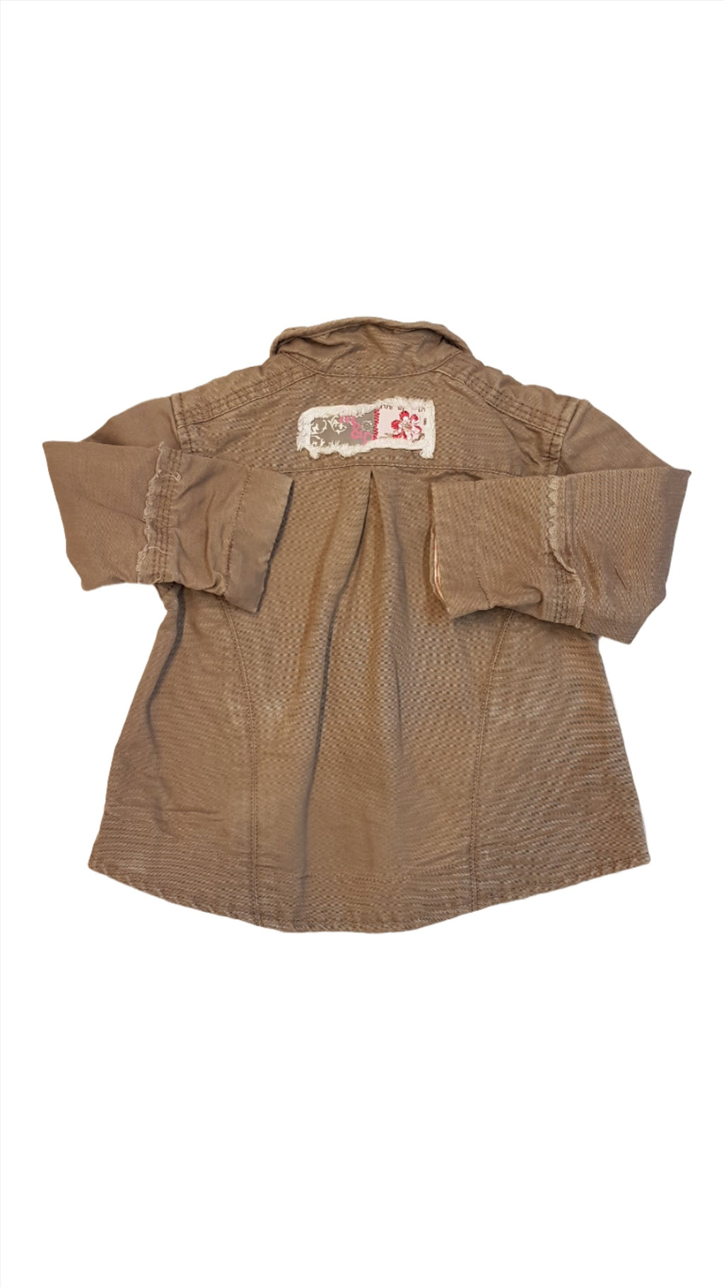 MAMAS&PAPAS TRENDI, KISLÁNY VÉKONY, VÁSZON , KABÁTKA, HÍMZETT VIRÁGOKKAL DÍSZÍTVE