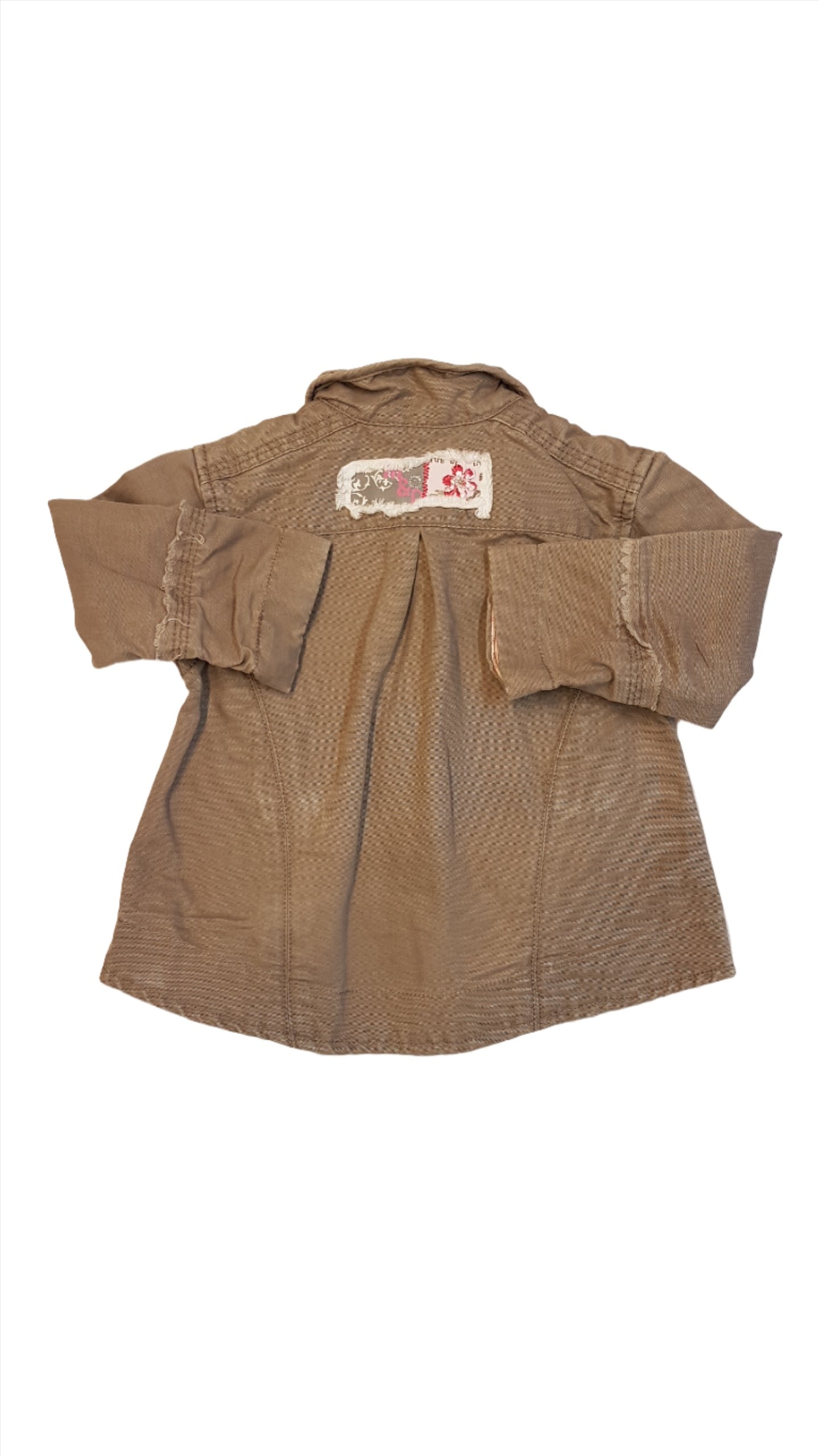 MAMAS&PAPAS TRENDI, KISLÁNY VÉKONY, VÁSZON , KABÁTKA, HÍMZETT VIRÁGOKKAL DÍSZÍTVE