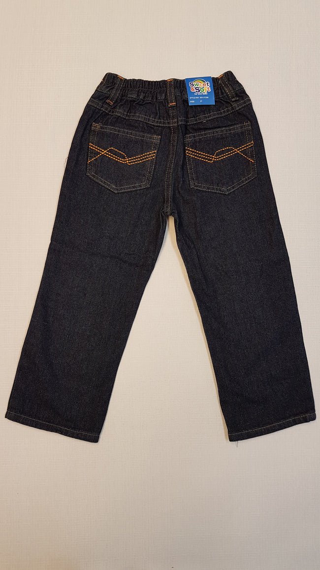 CÍMKÉS SWEET&SOFT TRENDI, VAGÁNY, NARANCSSÁRGA CÉRNAMINTÁVAL DÍSZÍTETT FARMER NADRÁG, ZSEBRÉSZNÉL HÍMZETT AUTÓVAL Main Image