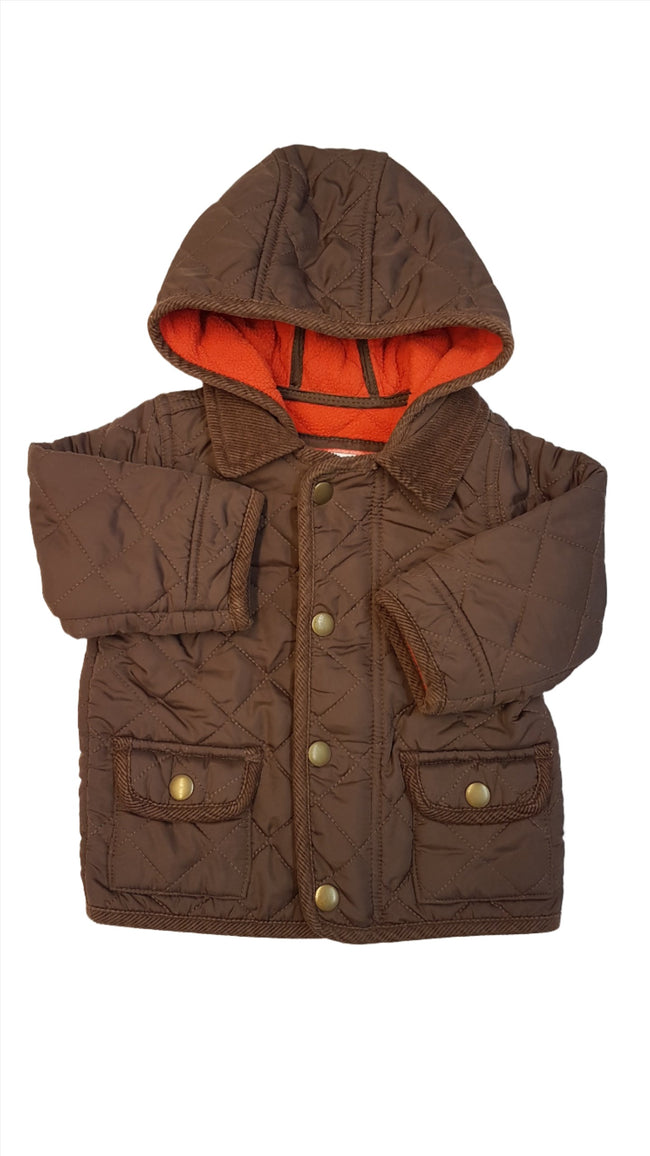 MOTHERCARE VAGÁNY, ELEGÁNS, STEPPELT ÁTMENETI KABÁTKA, NARANCSSÁRGA TERMO BÉLÉSSEL Hover Image