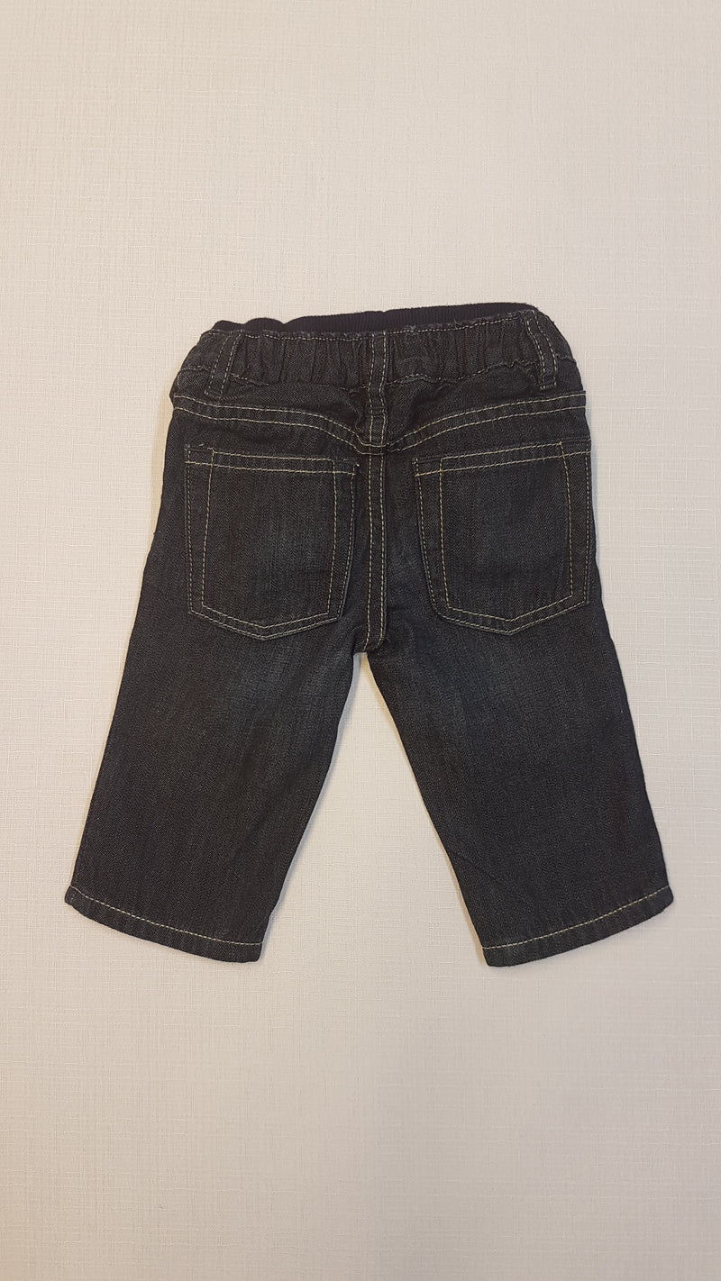 GAP BABYM TRENDI VAGÁNY KOPTATOTT BARNA CÉRNA MINTÁVAL DÍSZÍTETT FARMER NADRÁG GUMIS DERÉK RÉSSZEL