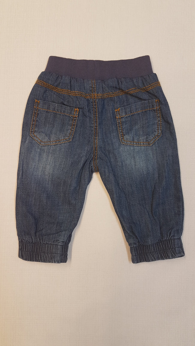 GEORGE PIHE-PUHA FARMER UTÁNZATÚ, KOPTATOTT, BARNA CÉRNAMINTÁS VÉKONY , BÉLÉSES KISFIÚ JOGGER 62-68 Main Image