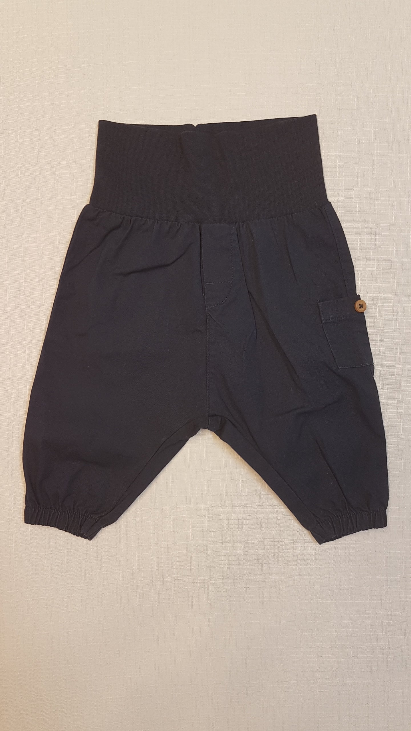 ÚJ H&M VÉKONY VÁSZON, DIVATOS, SÖTÉTKÉK KISLÁNY BABY NACI