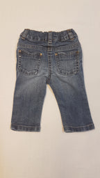 NEXT VAGÁNY KOPTATOTT BARNA CÉRNAMINTÁS, KISFIÚ FARMERNADRÁG ,ÁLLÍTHATÓ GUMIS DERÉKRÉSSZEL