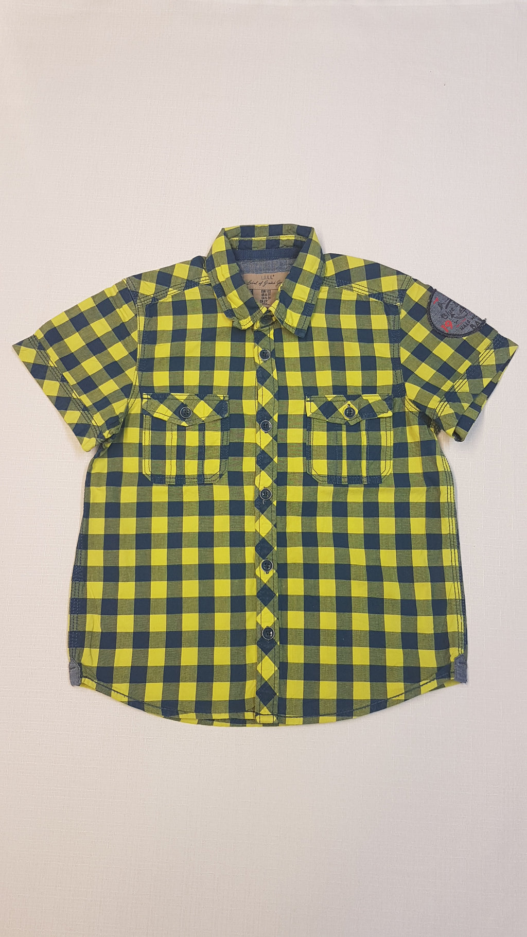 H&M VAGÁNY HÍMZETT FELIRATOS KISFIÚ RÖVIDUJJÚ ING