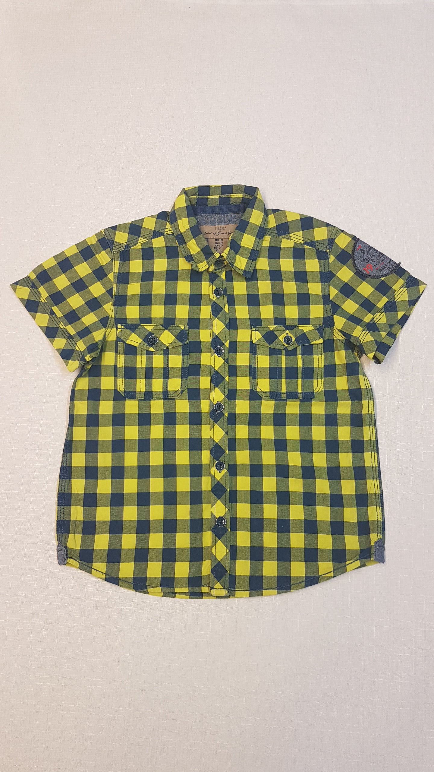 H&M VAGÁNY HÍMZETT FELIRATOS KISFIÚ RÖVIDUJJÚ ING