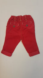 NEXT DIVATOS KISLÁNY PIROS BÁRSONY NADRÁG, HOZZÁ ILLŐ PIROS -FEHÉR CSÍKOS GARBÓVAL