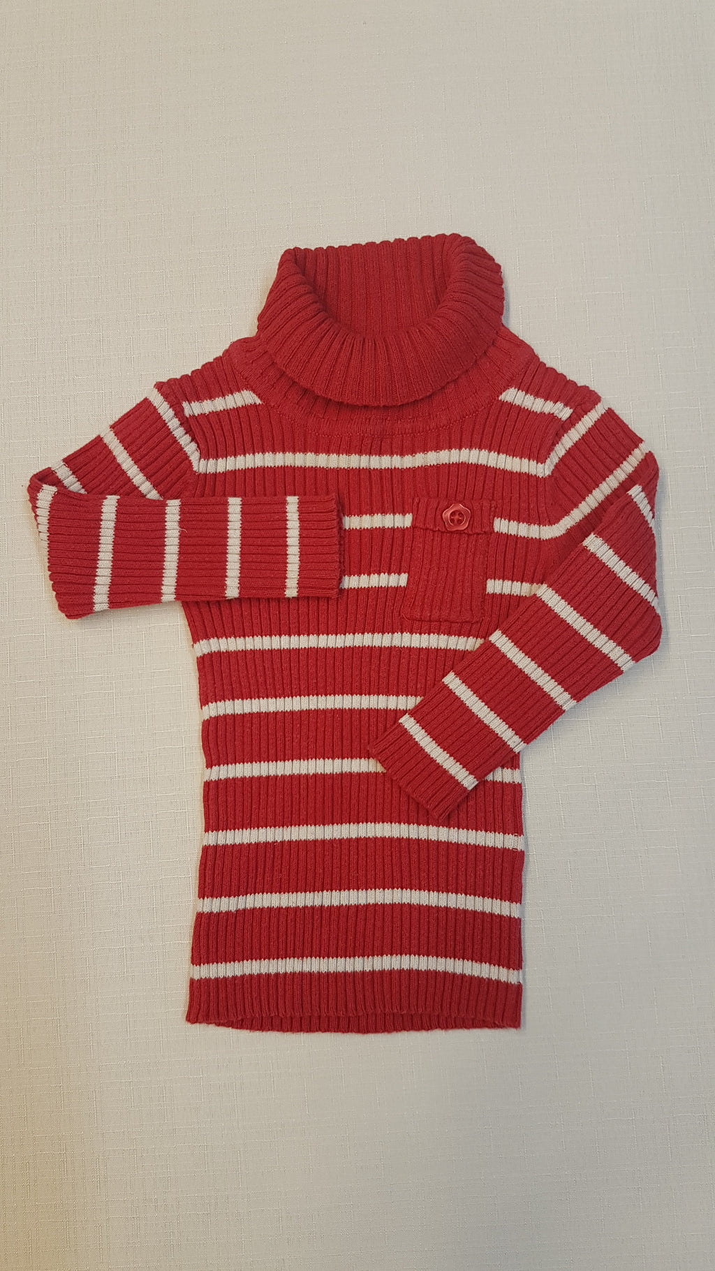 NEXT DIVATOS KISLÁNY PIROS BÁRSONY NADRÁG, HOZZÁ ILLŐ PIROS -FEHÉR CSÍKOS GARBÓVAL