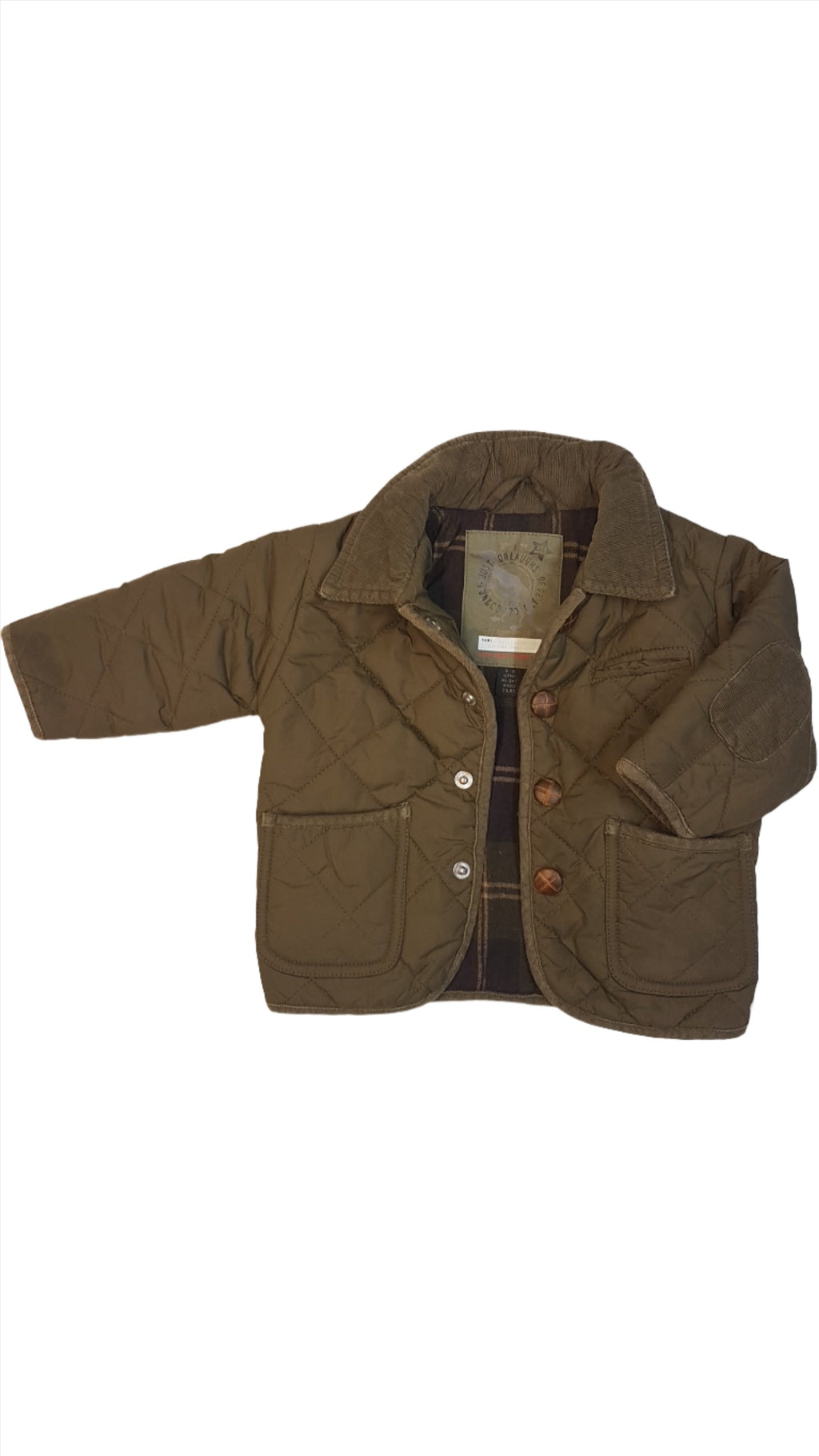 NEXT TRENDI RÁNCOLT STEPPELT ZSEBES OLIVA ZÖLD KISFIÚ ÁTMENETI KABÁT