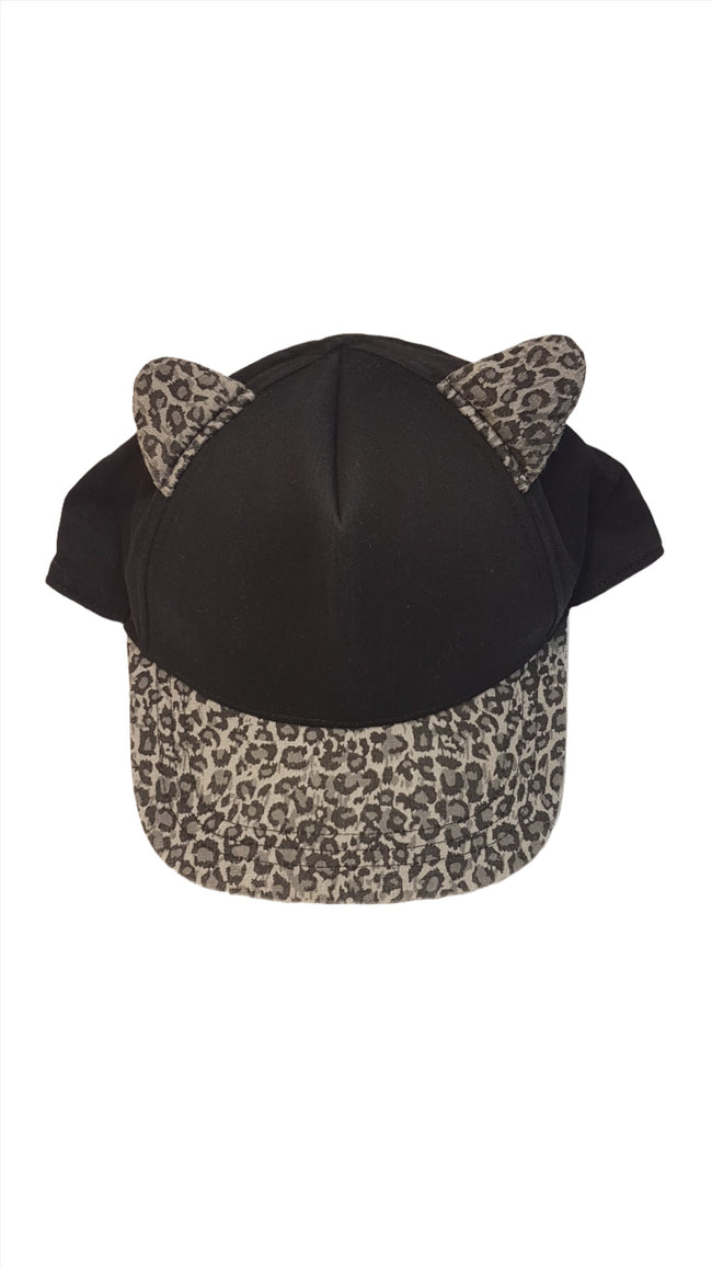NEXT DIVATOS VAGÁNY LEOPÁRD MINTÁS FÜLES KISLÁNY BASEBALL SAPKA HÁTUL ÁLLÍTHATÓ MŰANYAG RÉSSZEL Hover Image