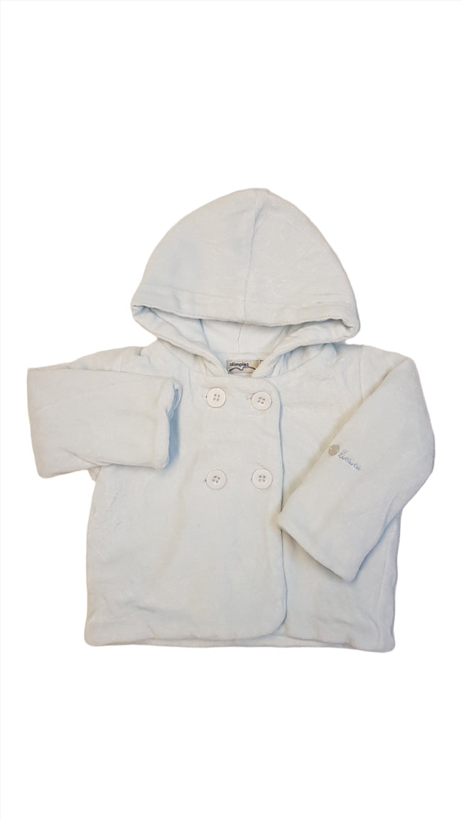 OLIMPIAS OLASZ DESIGNER  PUHA TAPINTÁSÚ PLÜSS KISFIÚ KOCSI KABÁT Hover Image