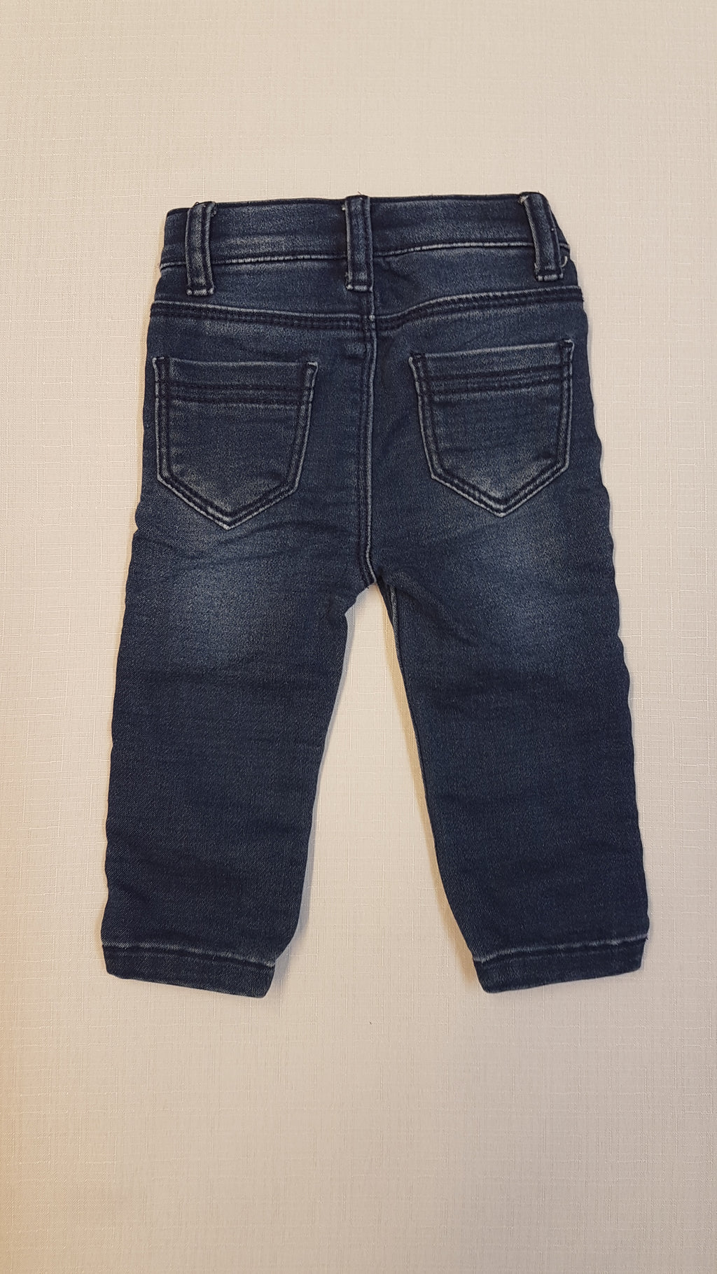 DENIM&CO KOPTATOTT TRENDI SZTECSI KISLÁNY PUHA FARMER NADRÁG ÁLLÍTHATÓ GUMIS DERÉK RÉSSZEL RÓZSASZÍN SZEGŐVEL