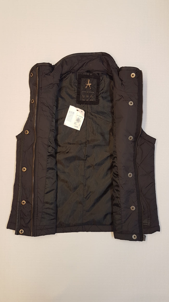 CÍMKÉS PRIMARK STEPPELT,ZSEBES,CIPZÁROS,FEKETE VÉKONY DIVATOS MELLÉNY, VÁLLRÉSZNÉL FEKETE BÁRSONY DÍSZÍTÉSSEL Main Image