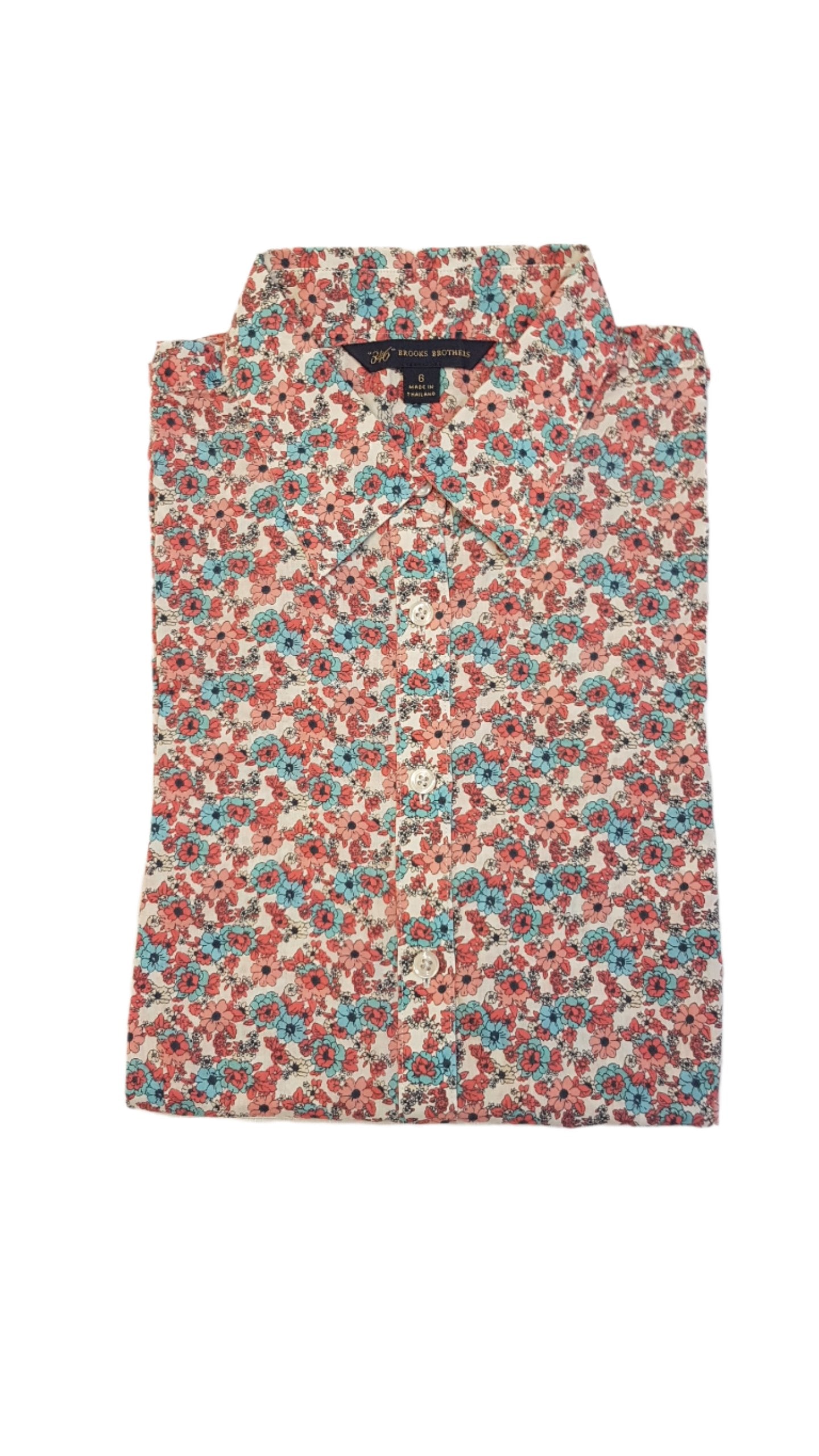 "346" BROOKS BROTHERS SZÍNES APRÓ VIRÁG MINTÁS  KISLÁNY ELEGÁNS ING BLÚZ