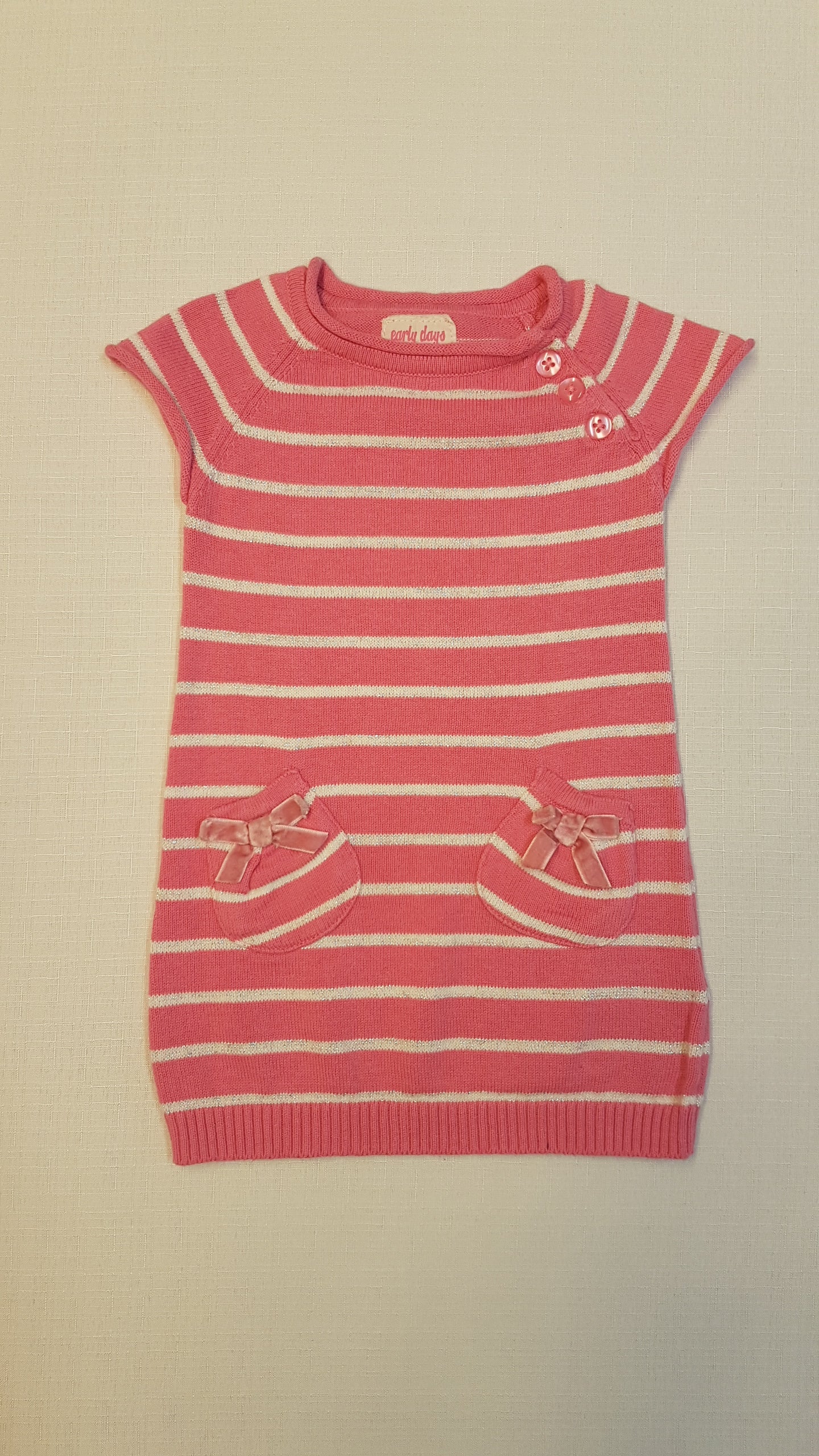 EARLY DAYS CSÍKOS EZÜSTSZÁLAS,VÉKONY KÖTÉSŰ KISLÁNY TUNIKA RUHA