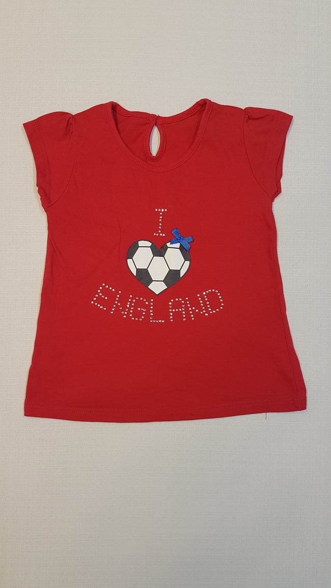 MATALAN I LOVE ENGLAND FELIRATÚ KISLÁNY CSINI POLÓ Hover Image