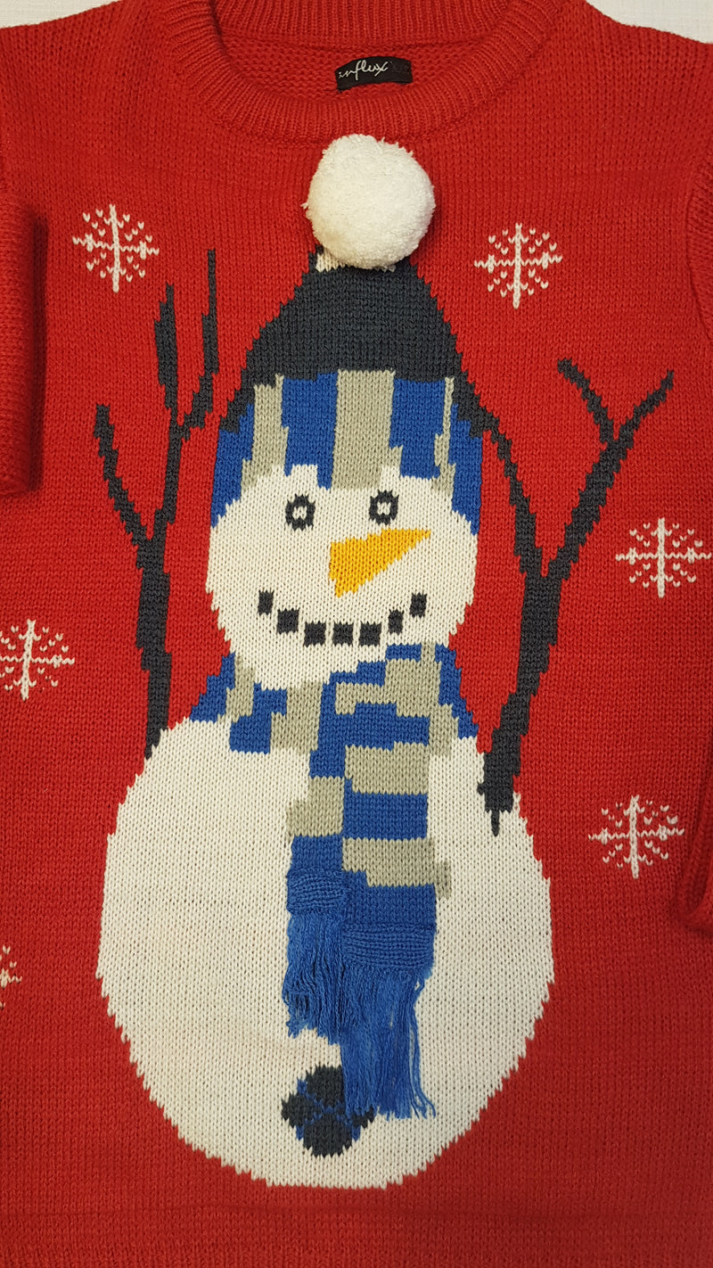 ÚJ INFLUX KARÁCSONYI,TRENDI,HÓEMBERES VASTAG PULÓVER 164