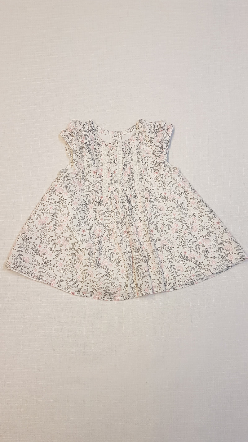 GEORGE CSINI, APRÓVIRÁGMINTÁS,FODROS UJJÚ KISLÁNY TUNIKA RUHÁCSKA