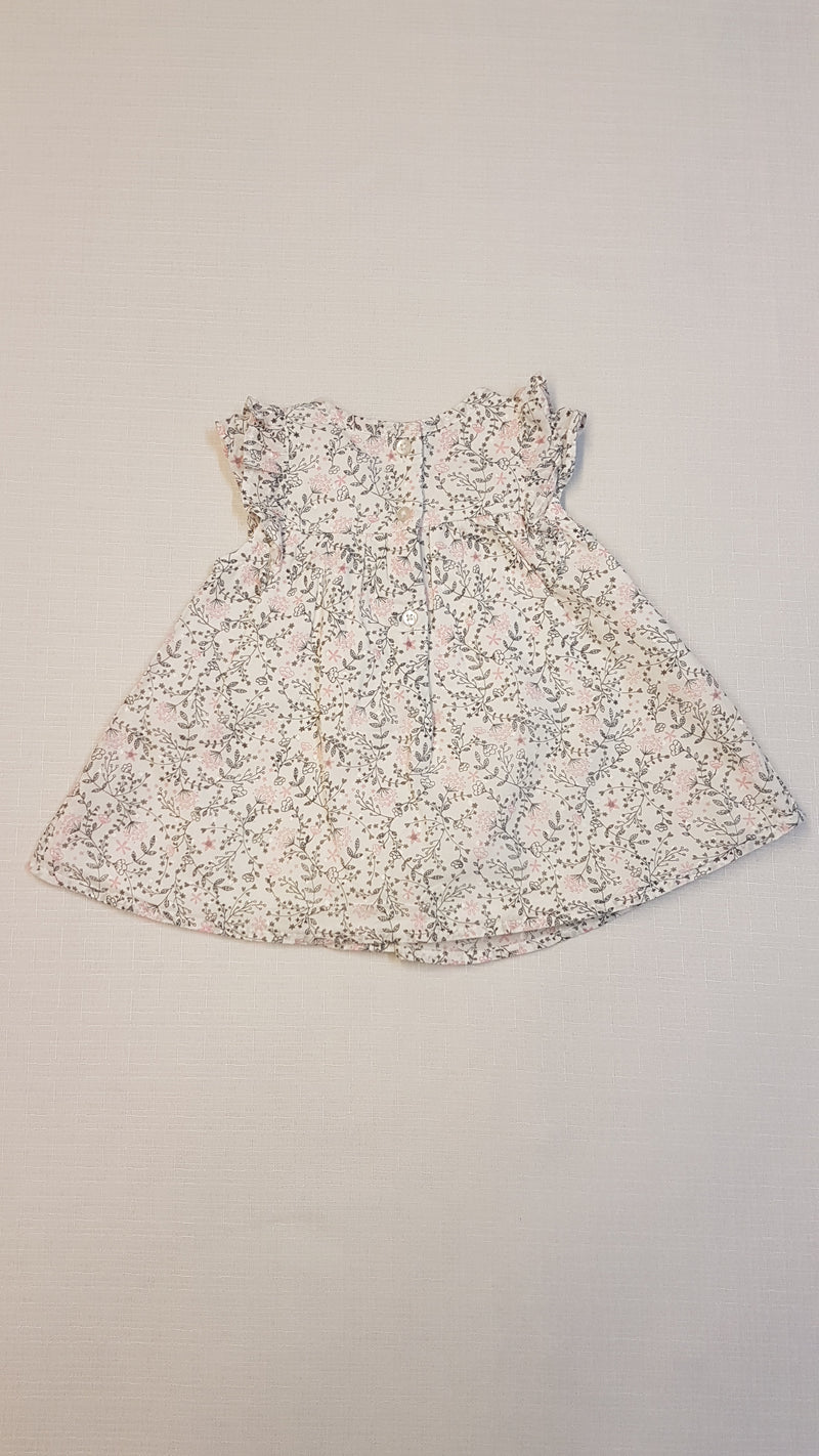 GEORGE CSINI, APRÓVIRÁGMINTÁS,FODROS UJJÚ KISLÁNY TUNIKA RUHÁCSKA