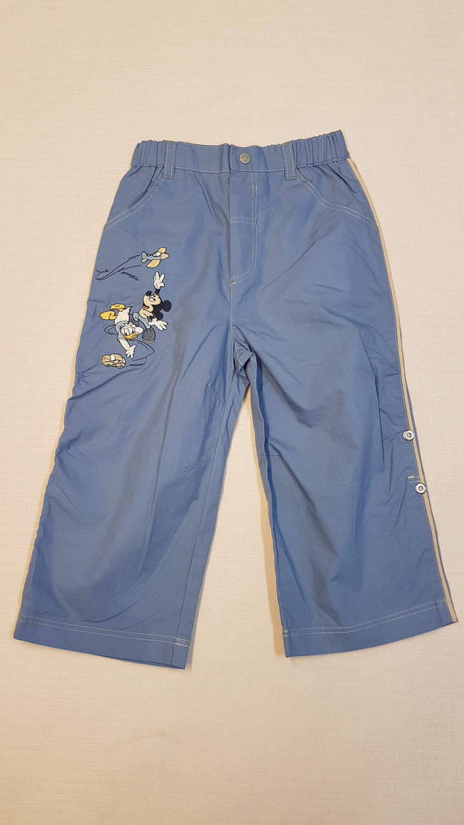 DISNEY STORE MICKEY&DONALD HÍMZETT KISFIÚ VÁSZON NADRÁG,GUMIS DERÉKRÉSSZEL Hover Image