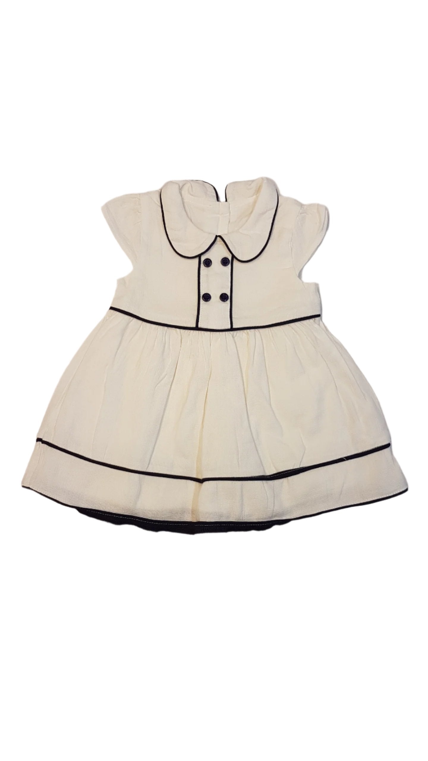 MATALAN CSINI SÖTÉTKÉK-FEHÉR KISLÁNY RUHA