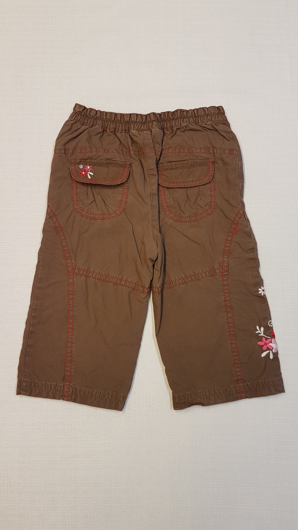 TU BARNA HÍMZETT VIRÁGOS,ZSEBES,BÉLELT,KISLÁNY NACI