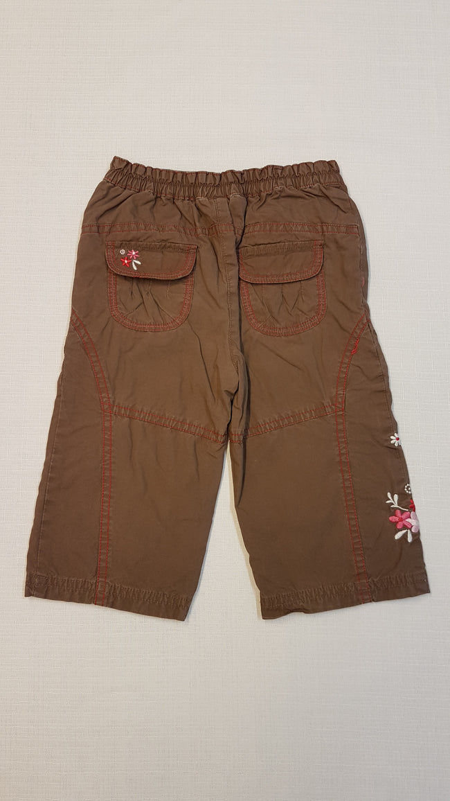 TU BARNA HÍMZETT VIRÁGOS,ZSEBES,BÉLELT,KISLÁNY NACI Main Image