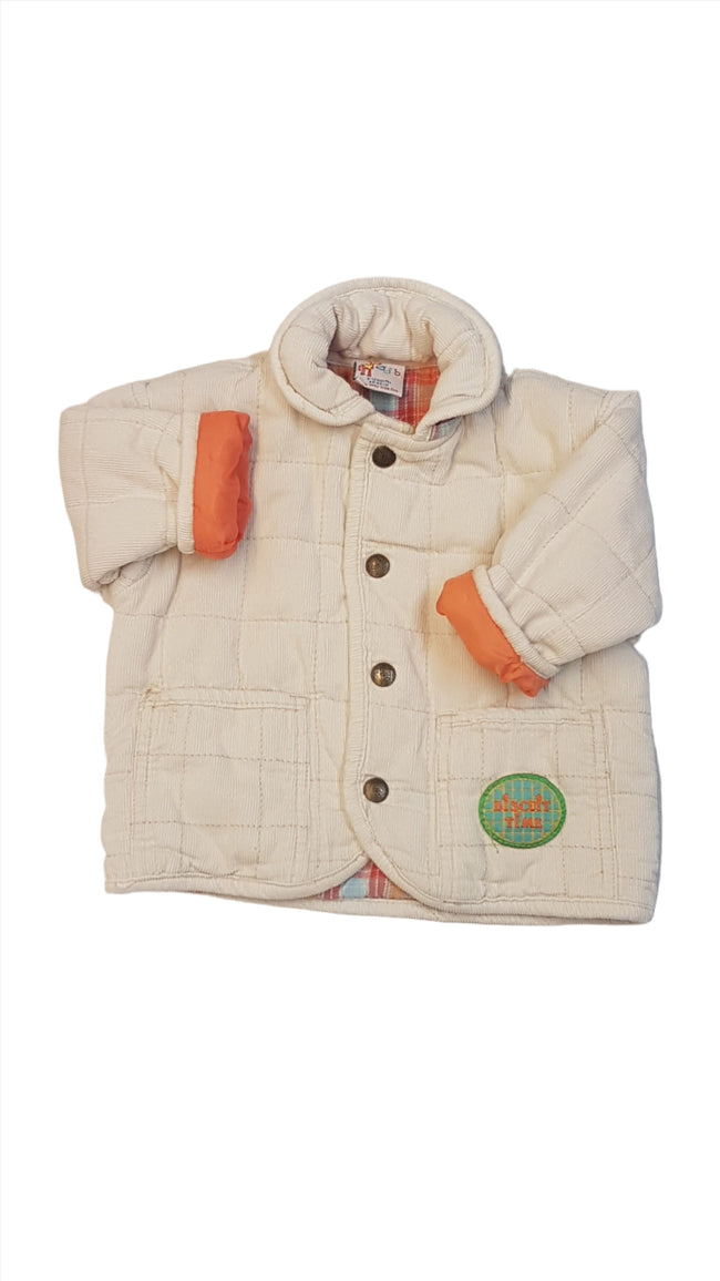 J.F.B EXTRAMINŐSÉGŰ,DIVATOS,KISFIÚ BÉLELT BÁRSONY KABÁT,KÉTOLDALT ZSEBES Hover Image