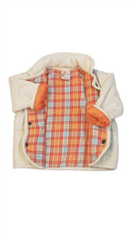 J.F.B EXTRAMINŐSÉGŰ,DIVATOS,KISFIÚ BÉLELT BÁRSONY KABÁT,KÉTOLDALT ZSEBES