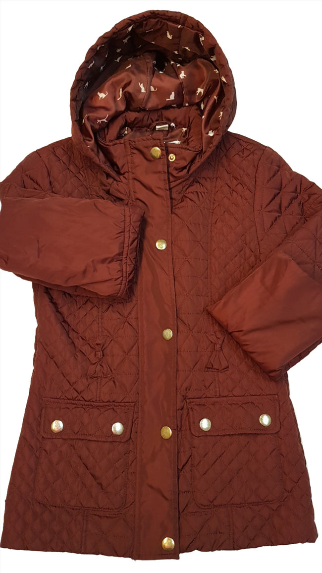 TU BORDÓ,STEPPELT,ZSEBES,MASNIS,KAPUCNIS,ELEGÁNS KISLÁNY KABÁT Hover Image