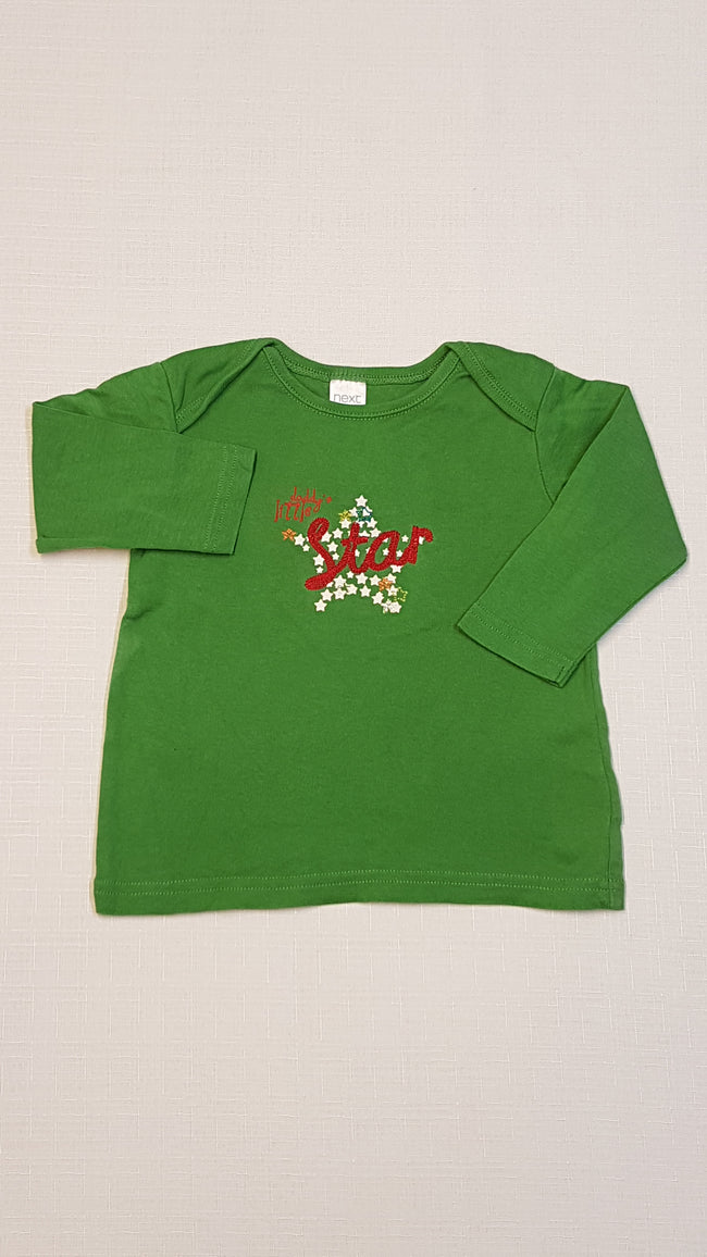 NEXT DADDY'S LITTLE STAR FELIRATÚ HOSSZÚUJJÚ KISLÁNY FELSŐ Hover Image