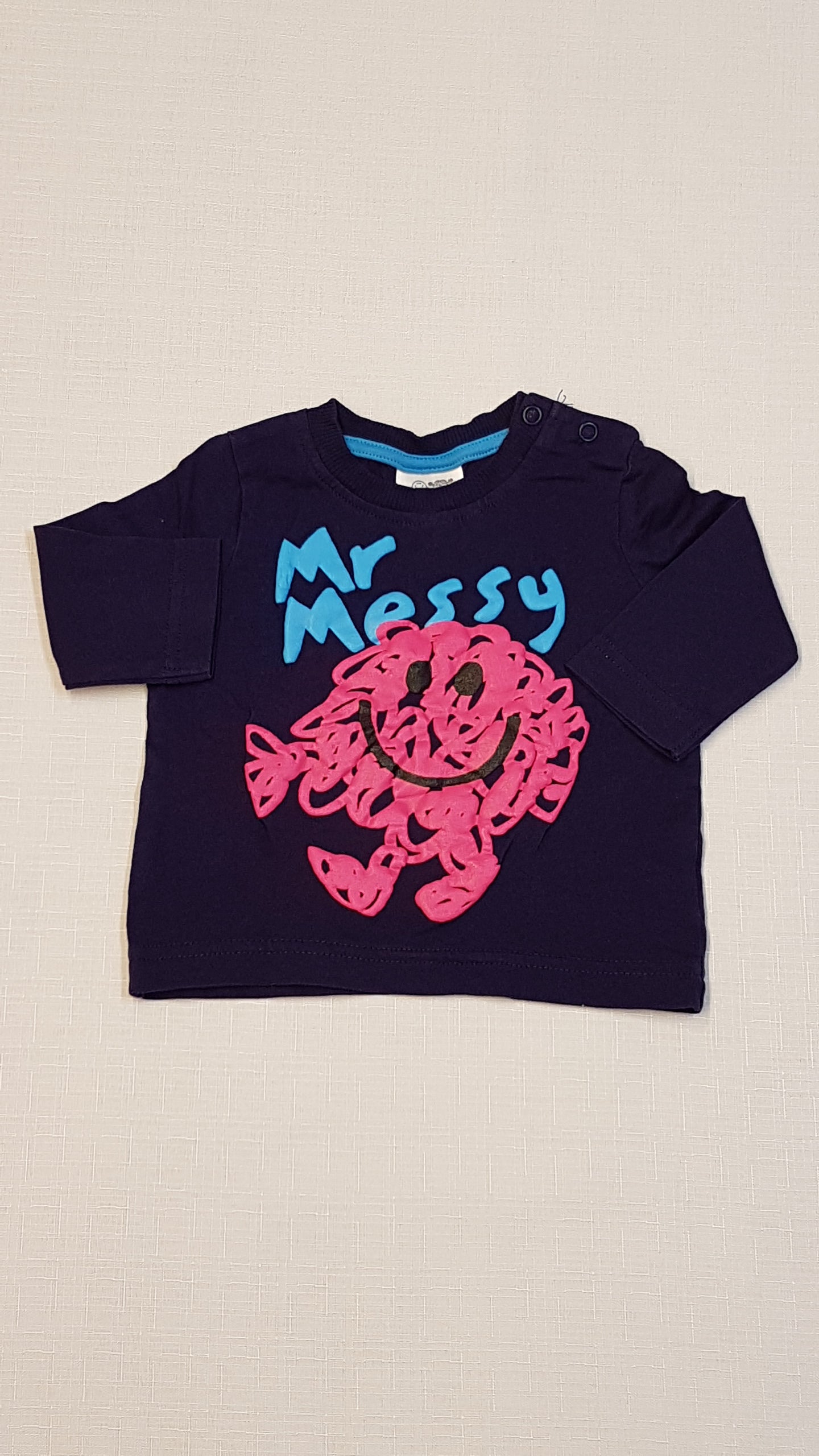 F&F MR MESSY FELIRATÚŐ DOMBORMINTÁS,KISFIÚ HOSSZÚUJJÚ FELSŐ