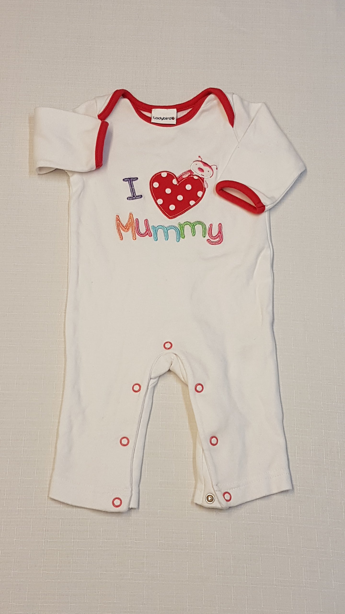 LADYBIRD  I LOVE MUMMY FELIRATOS ÉDI BÉDI LÁBFEJ NÉLKÜLI KISLÁNY RUGI