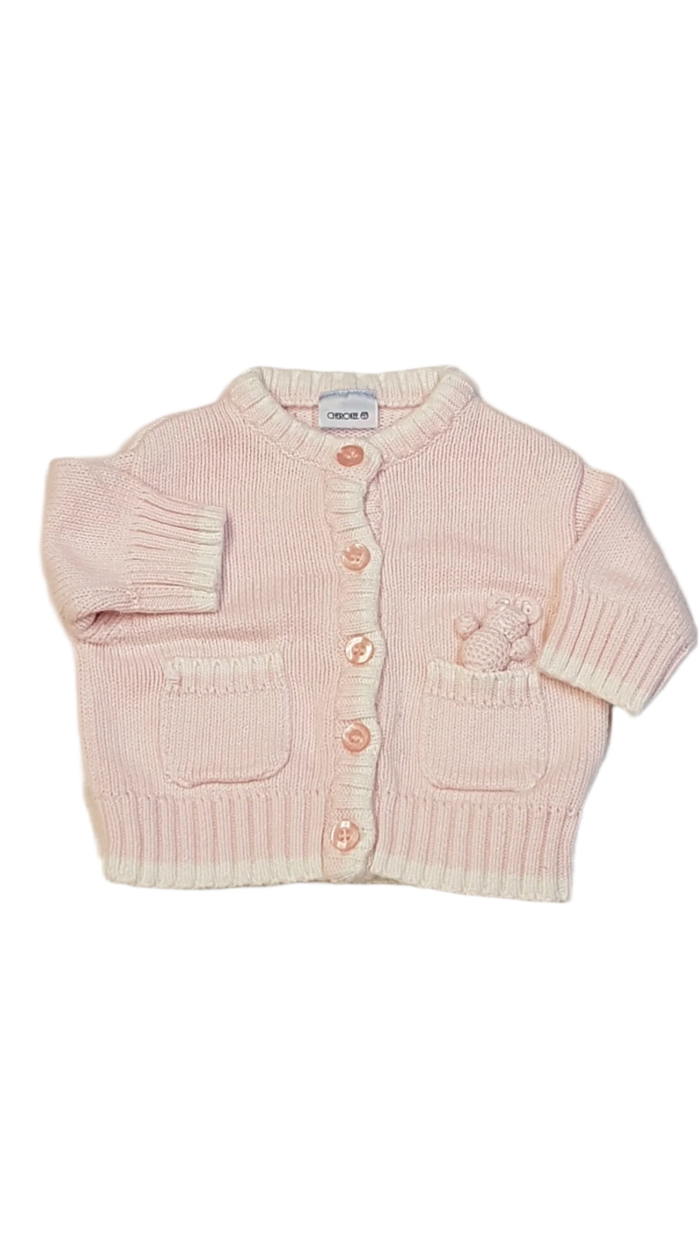 CHEROKEE VASTAG KÖTÉSŰ DOMBOR MINTÁS NYUSZIKAS KISLÁNY KARDIGÁN